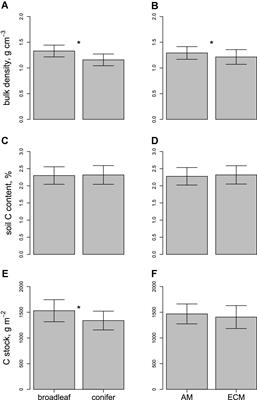 Soil carbon pools are affected by species identity and productivity in a tree common garden experiment